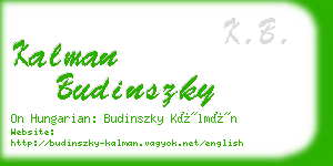 kalman budinszky business card